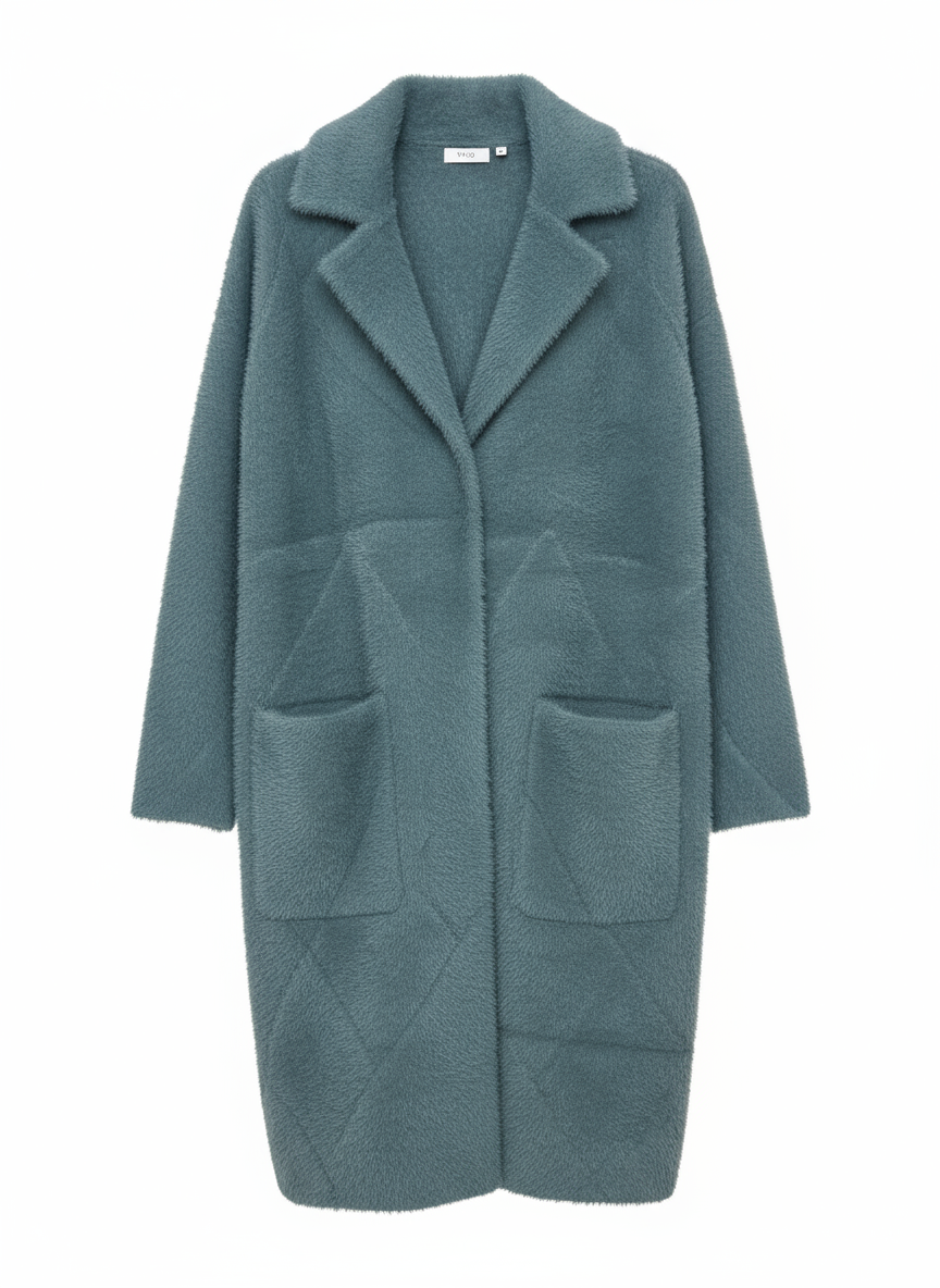 M.X.O Steel Faux Fur Coat