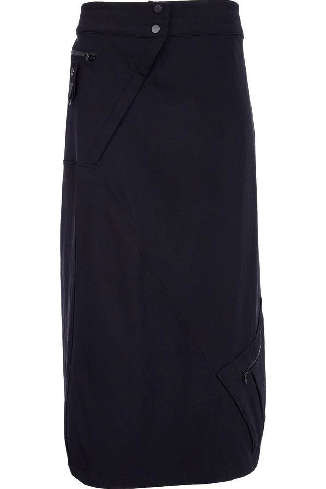 Naya Black Panelled Skirt with Stud Waist