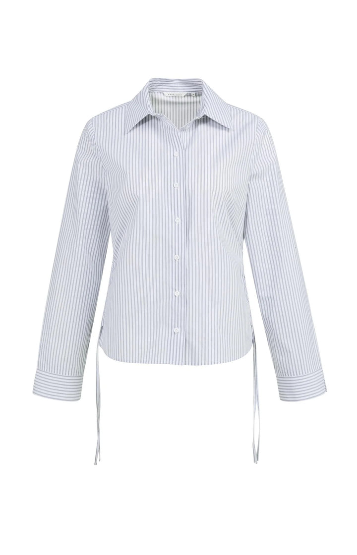 YAYA Grey Fitted Blouse & Side Drawstrings