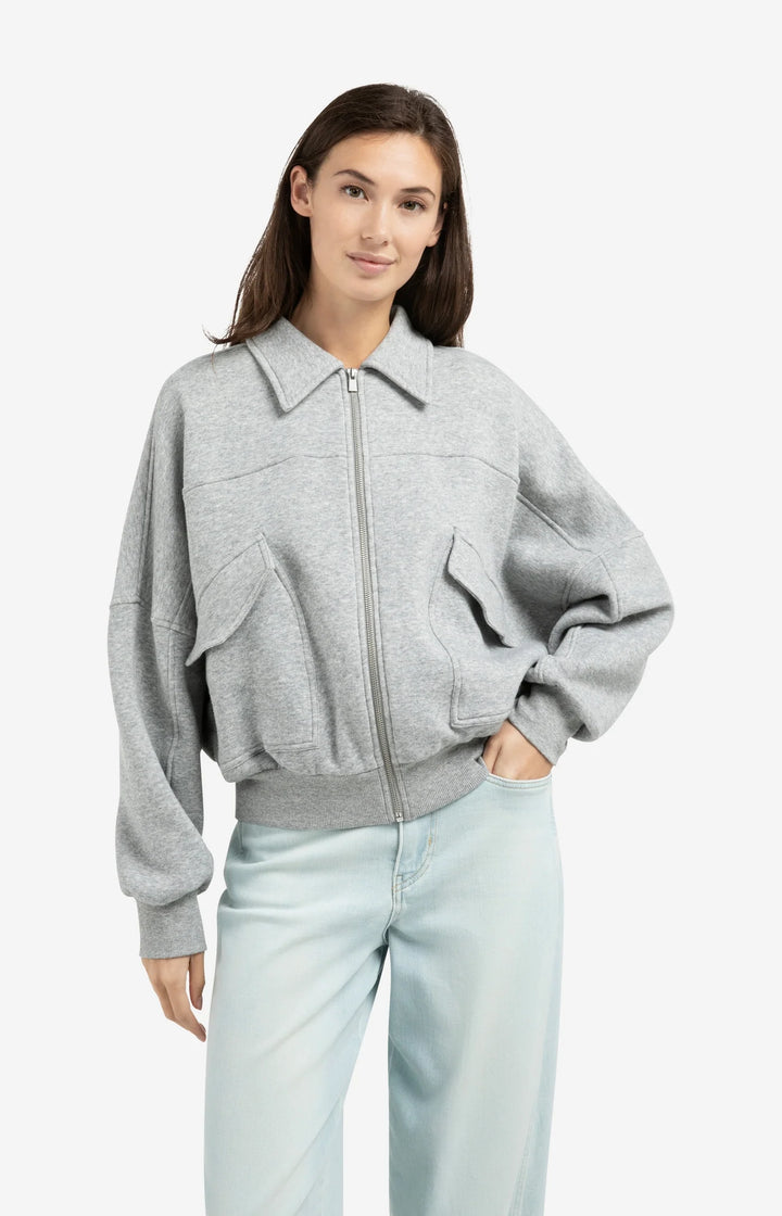 YAYA Grey Zipped Sweat Jacket