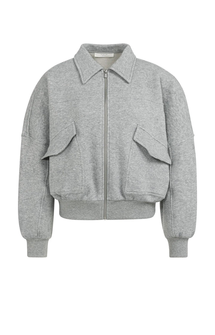 YAYA Grey Zipped Sweat Jacket