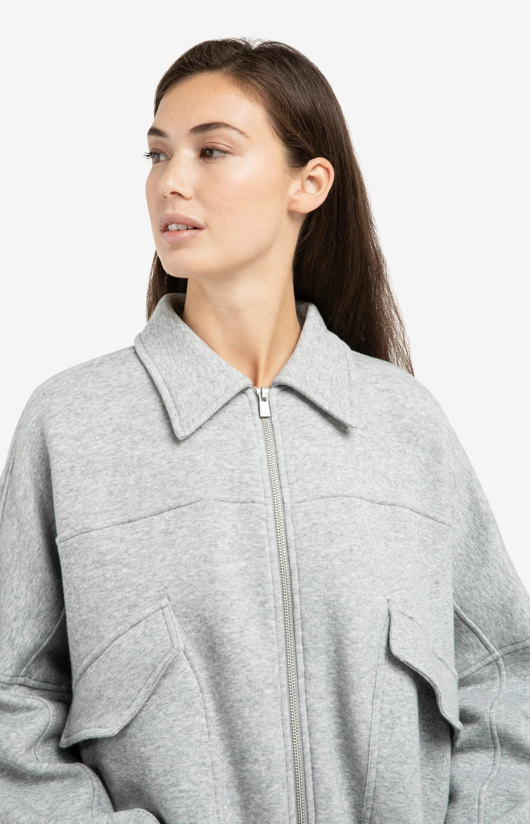 YAYA Grey Zipped Sweat Jacket