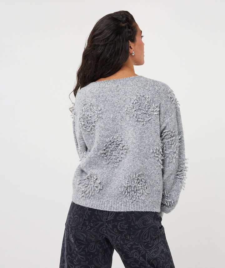 EsQualo 3D Fringes Jumper, Grey