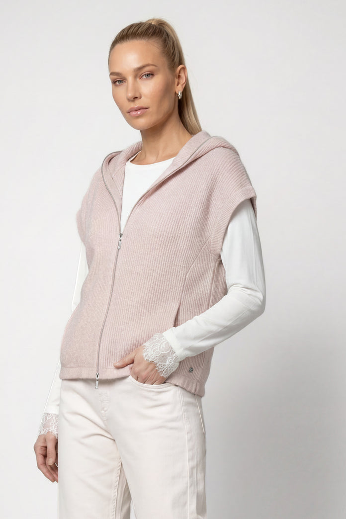 Monari Knitted Vest with a Full Zip