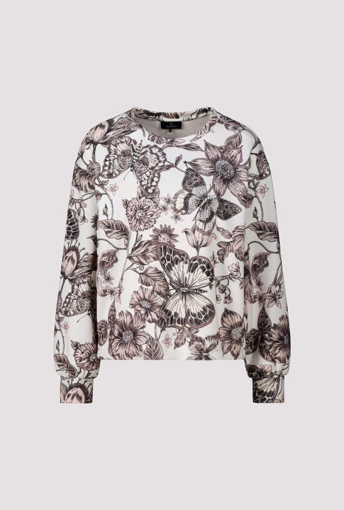 Monari Sweatshirt with Floral Pattern