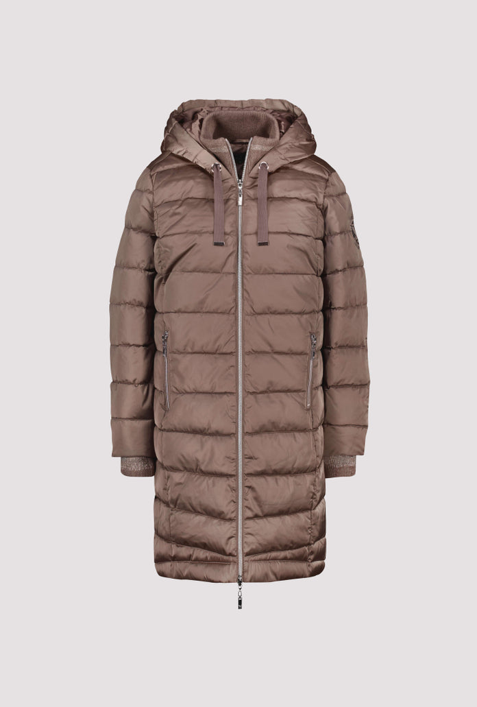 Monari Quilted Taupe Coat