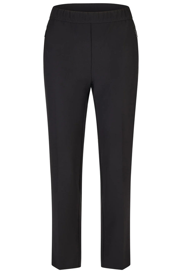 Anna Montana Rose Easy Flexi Relaxed Fit Black Trousers