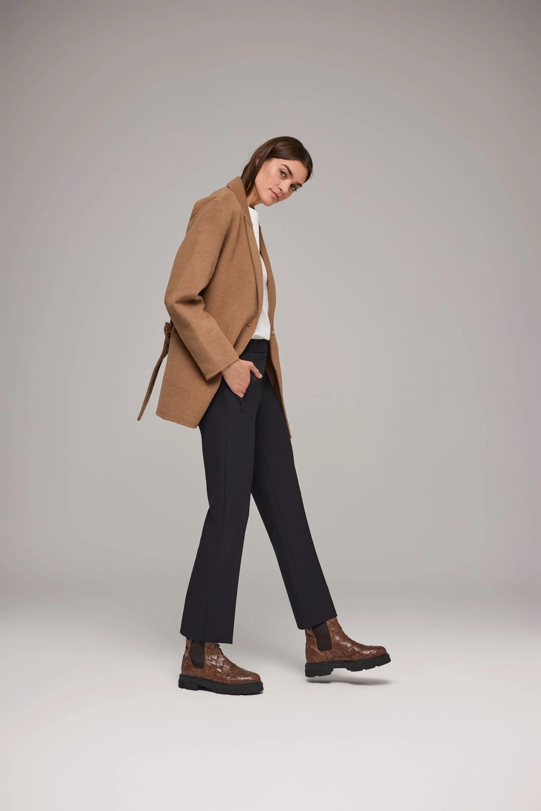 Anna Montana Rose Easy Flexi Relaxed Fit Black Trousers