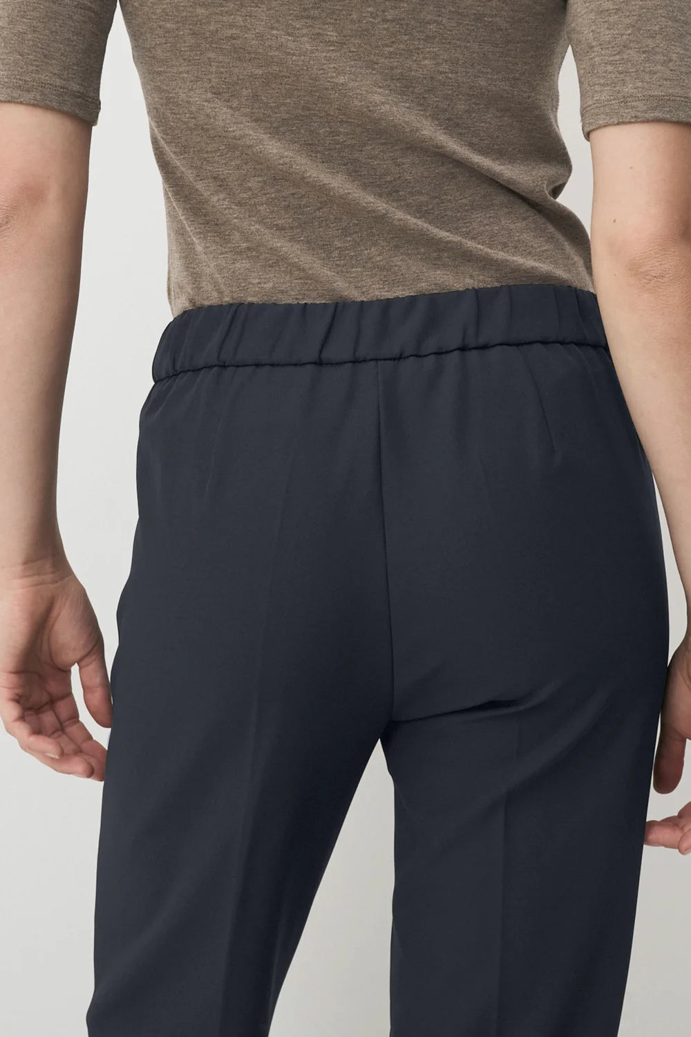 Anna Montana Rose Easy Flexi Relaxed Fit Navy Trousers