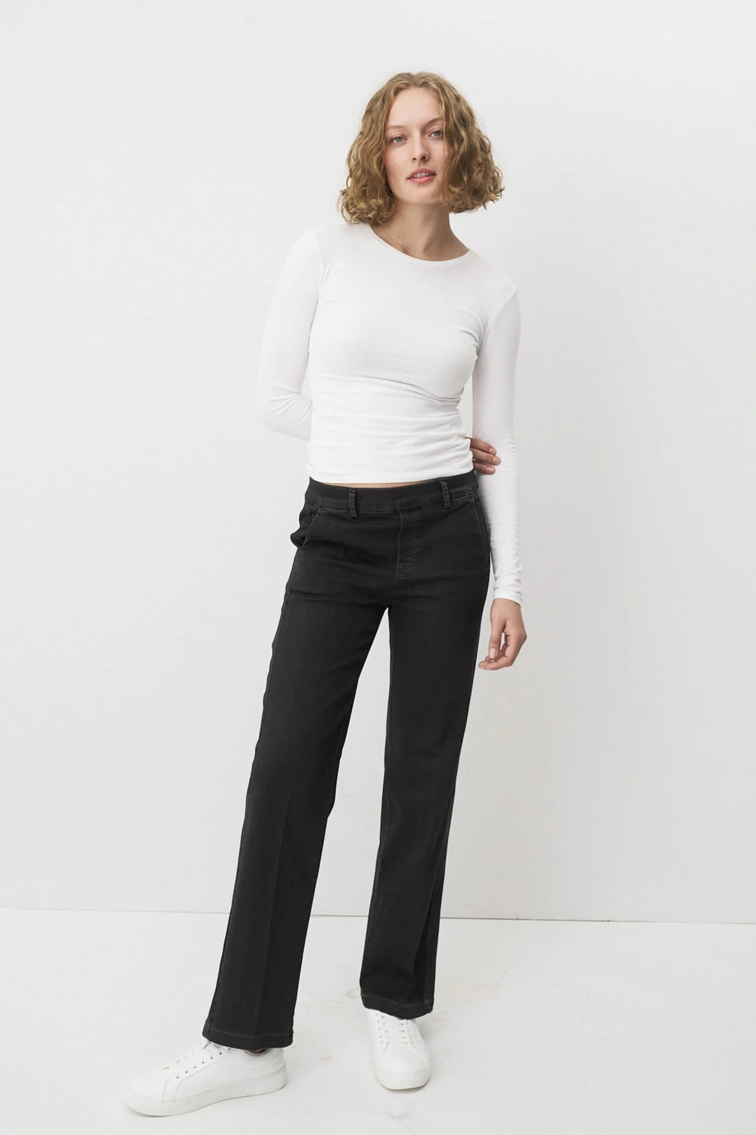 Anna Montana Mila Wide Leg 31"L Flexi Black Jeans