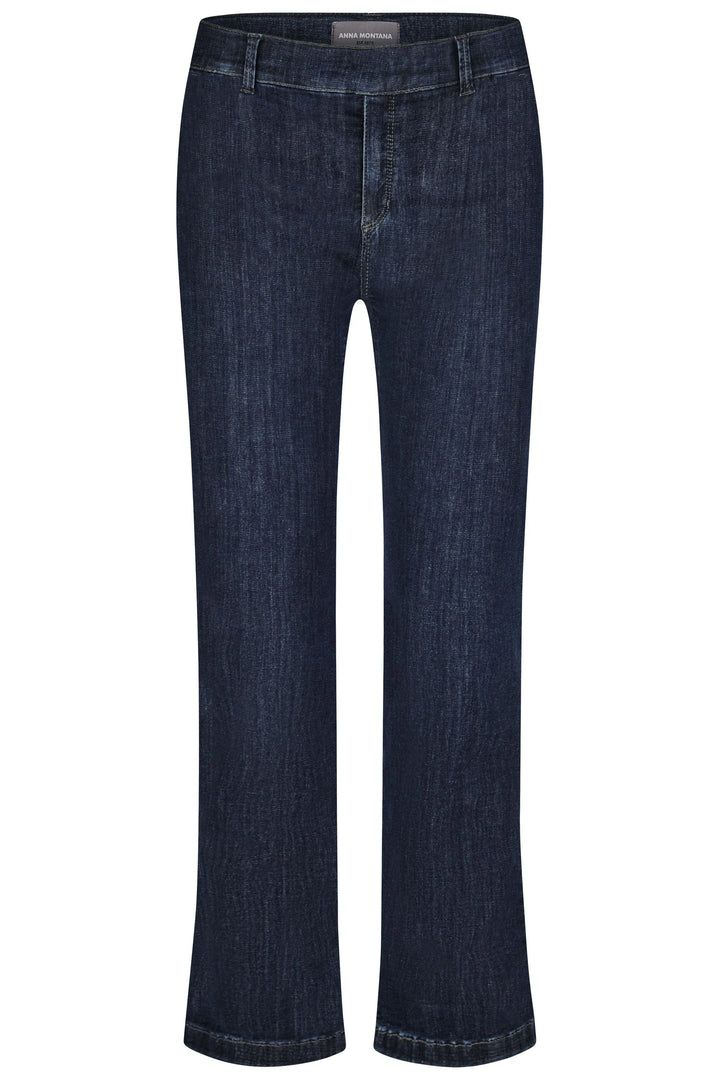 Anna Montana Mila Wide Leg 31"L Flexi Stone Wash Jeans