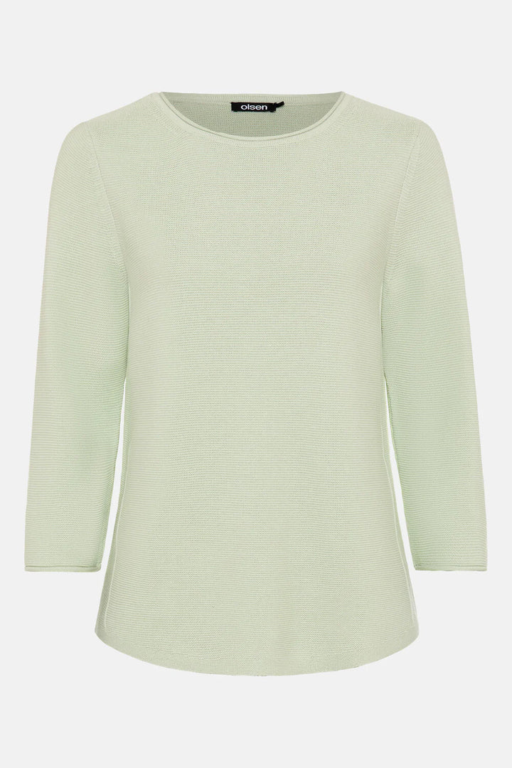 Olsen Soft Mint 3/4 Sleeves Sweater