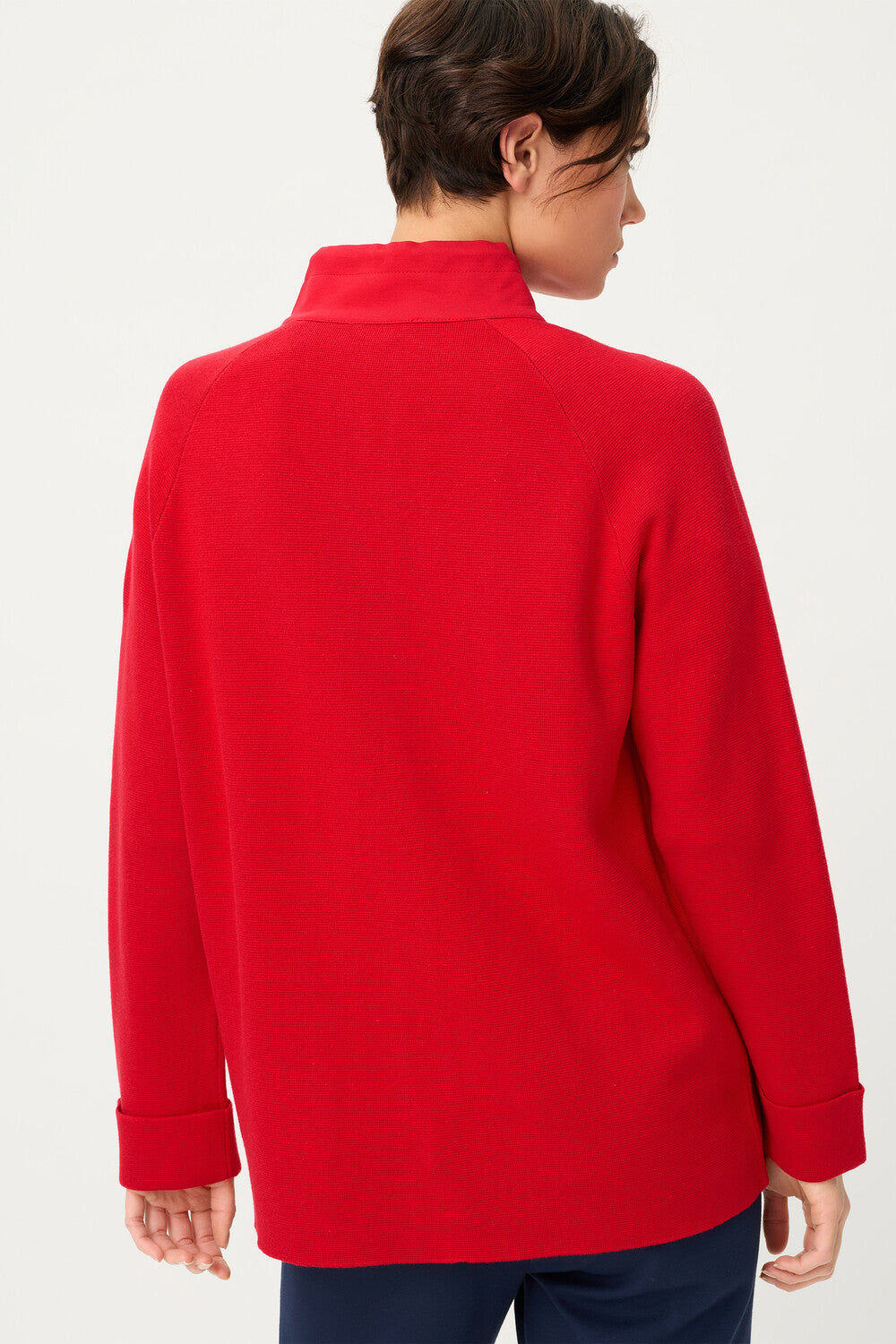 Olsen French Red Long Sleeve Cardigan