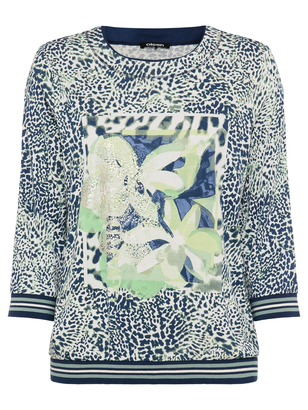 Olsen Floral Print Long Sleeve T-Shirt