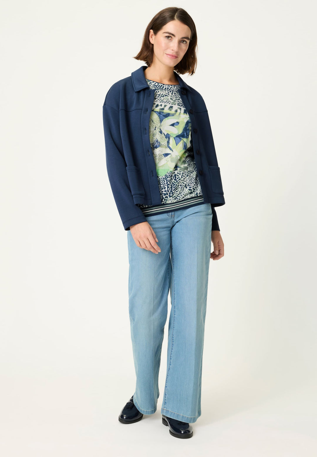 Olsen Floral Print Long Sleeve T-Shirt