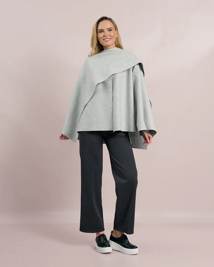 Decollage Grey Shawl Detail Jacket