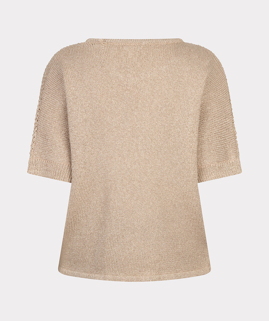 EsQualo Light Sand Sweater Ajour Batwing