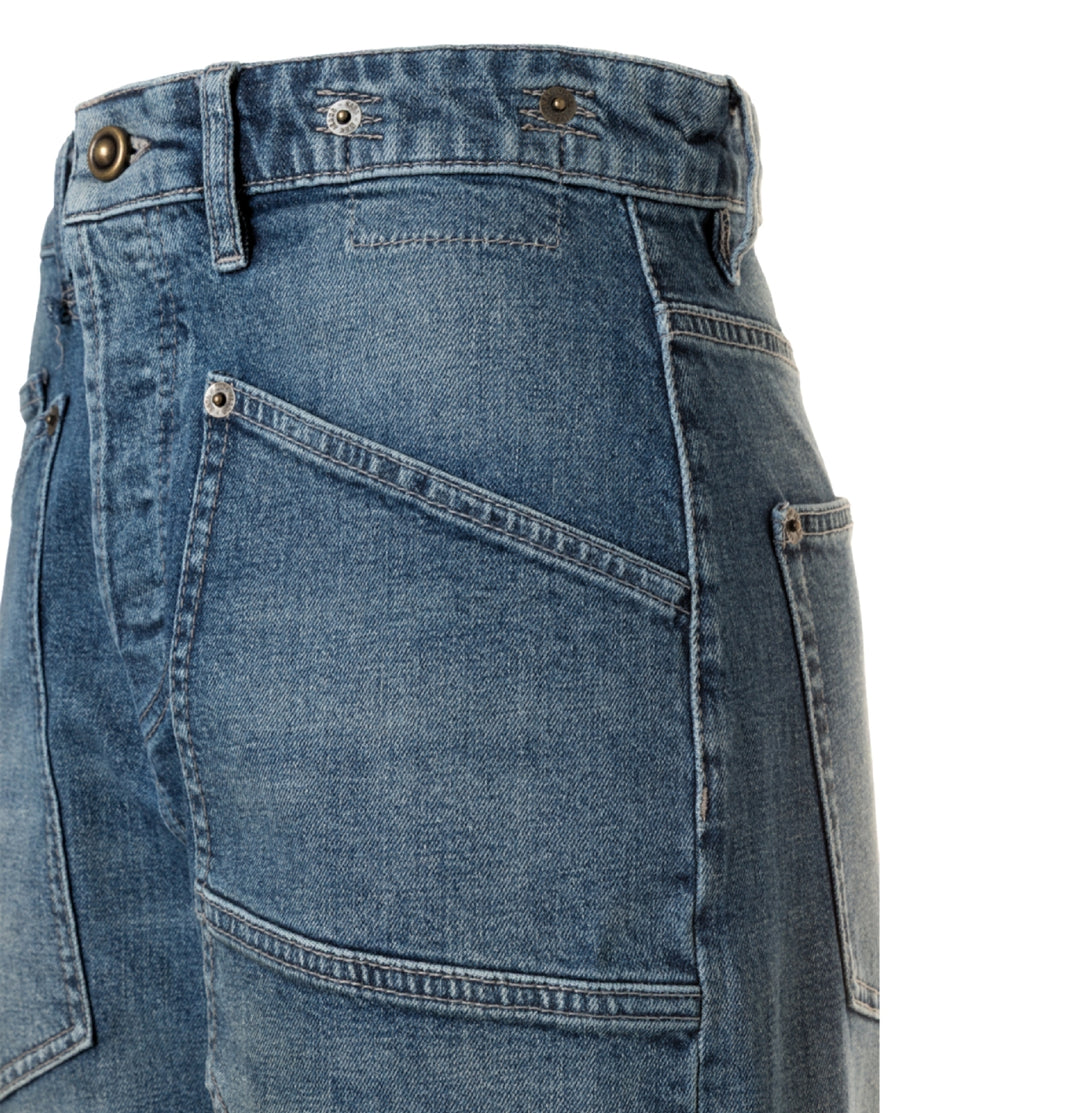 Mac Jeans Baggy Straight Blueish Green Tinted Jeans