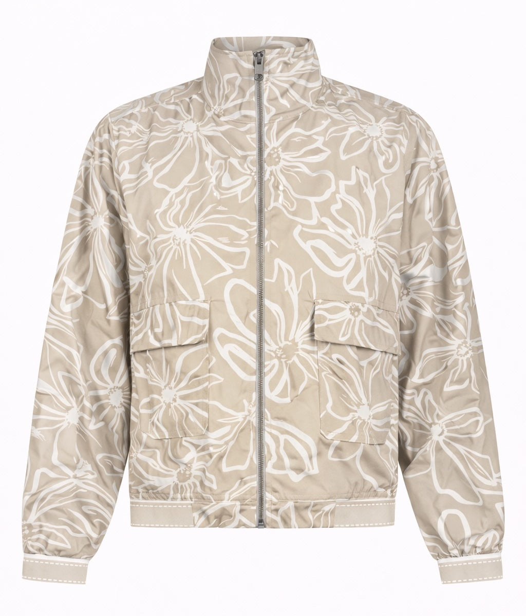 Zoso Jenny Sand Stone Print Travel Jacket