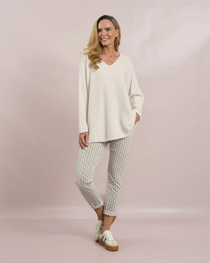 Decollage Cream Oversized Knit