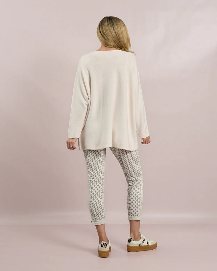 Decollage Cream Oversized Knit