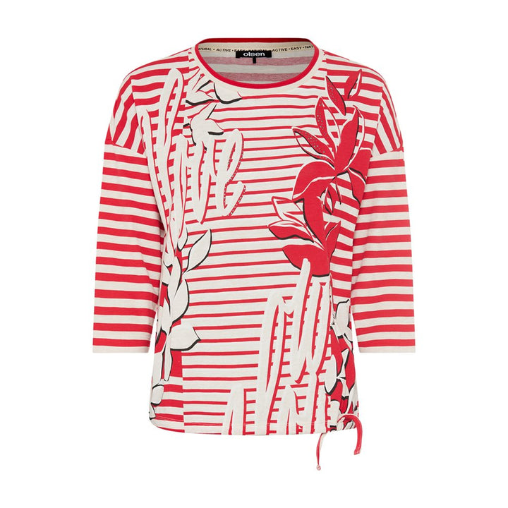 Olsen Red Rose T-Shirt Long Sleeves