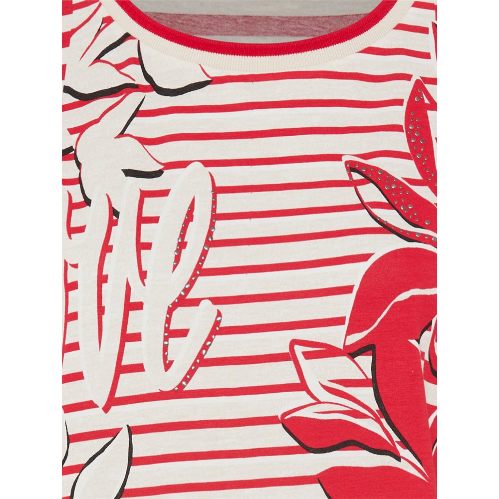 Olsen Red Rose T-Shirt Long Sleeves