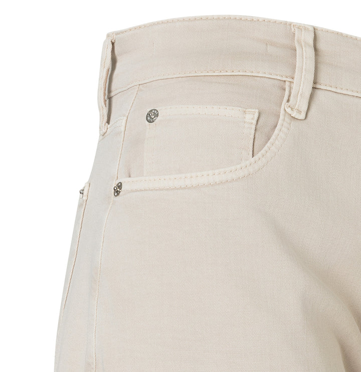 Mac Jeans Danni Ivory Barrel Authentic High Stretch Gabardine Jeans