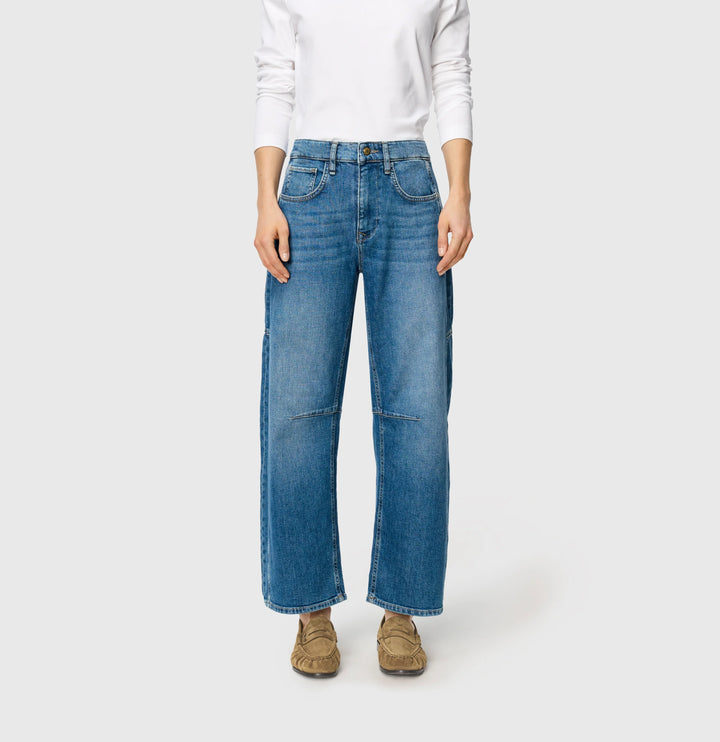 Mac Jeans Ohio Mid Blue Washed Barrel Jeans