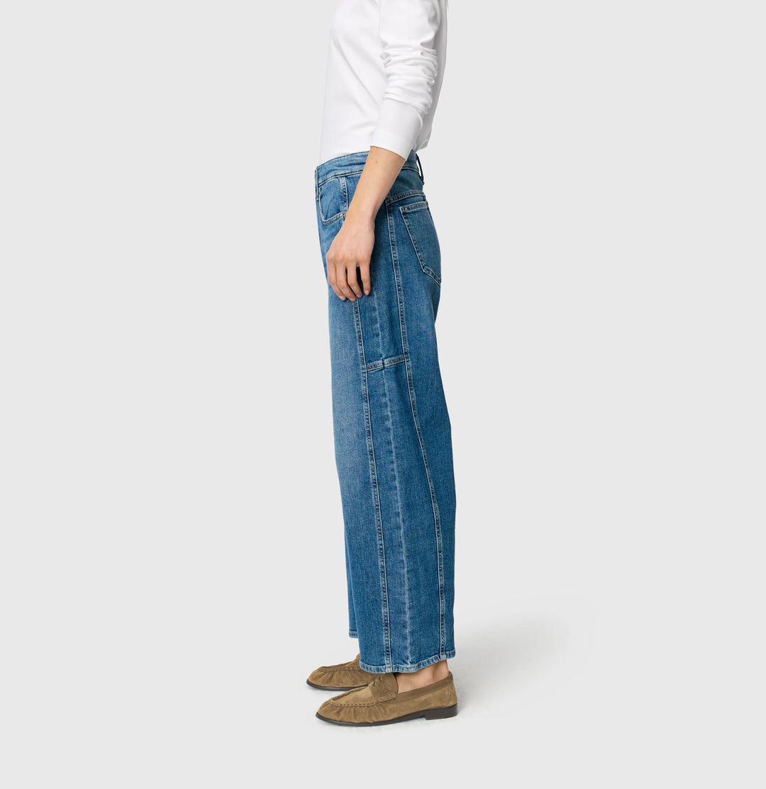 Mac Jeans Ohio Mid Blue Washed Barrel Jeans