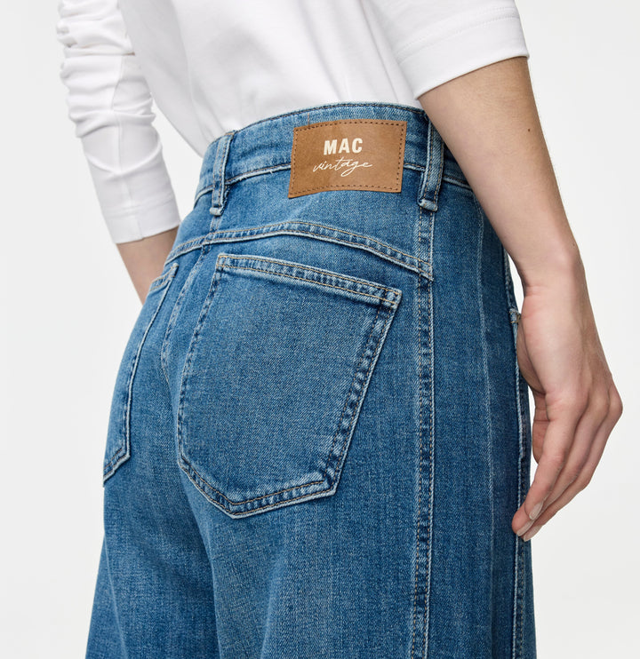 Mac Jeans Ohio Mid Blue Washed Barrel Jeans