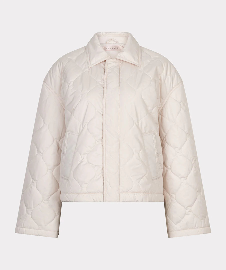 EsQualo Light Sand Quilted Jacket