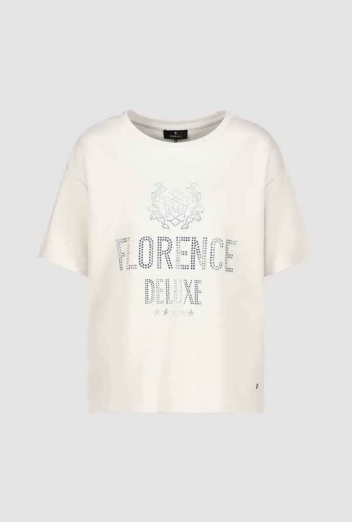 Monari Beige 'Florence Deluxe' Print Top
