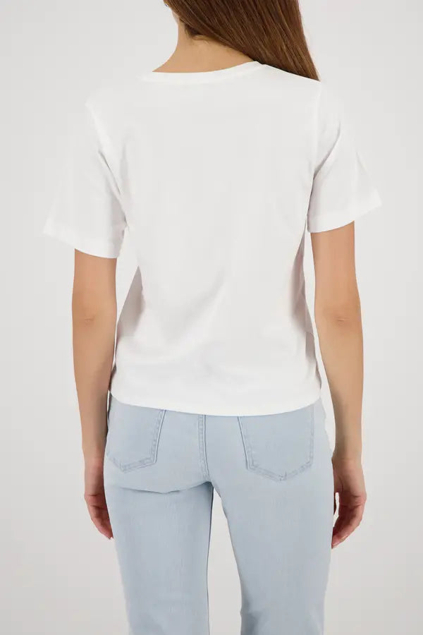 Monari Off White Blazer Print Top