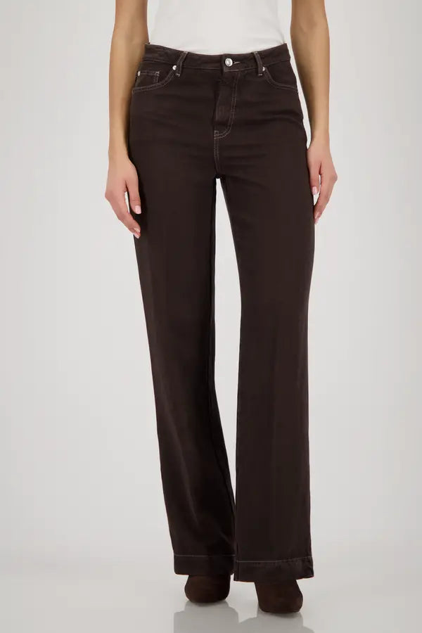 Monari Dark Chocolate Straight Leg Trousers