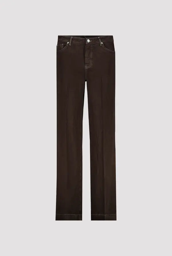 Monari Dark Chocolate Straight Leg Trousers