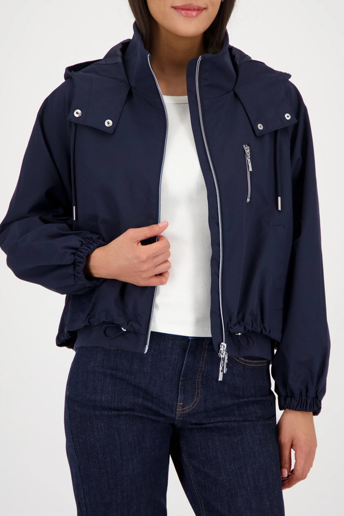 Monari Navy Oversized Hooded Jacket