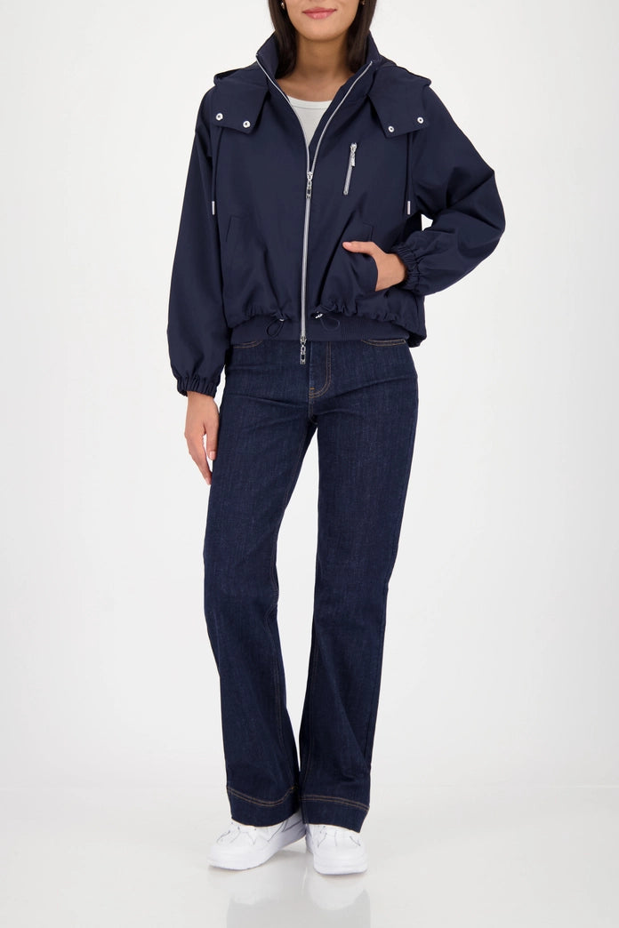 Monari Navy Oversized Hooded Jacket