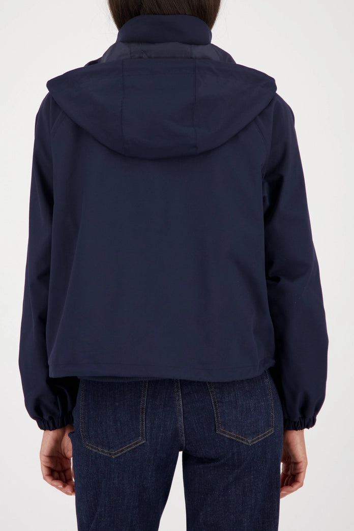 Monari Navy Oversized Hooded Jacket