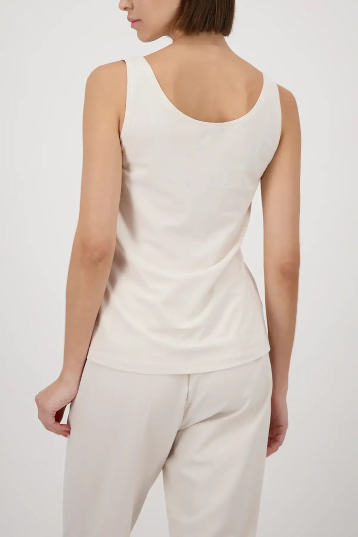 Monari Beige Basic Vest Top