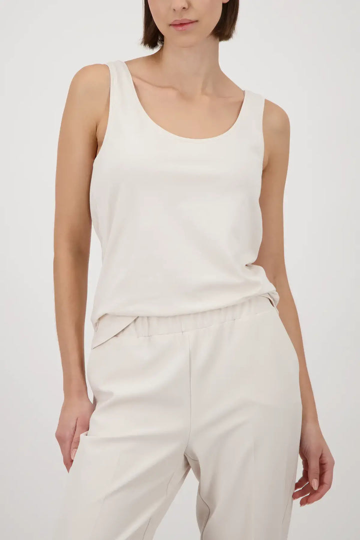 Monari Beige Basic Vest Top