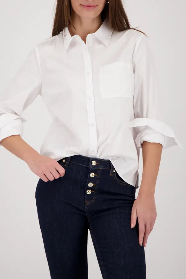 Monari White Soft Cotton Blouse