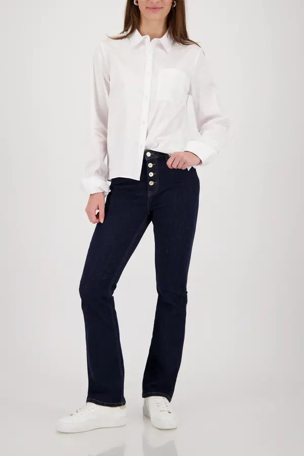 Monari White Soft Cotton Blouse