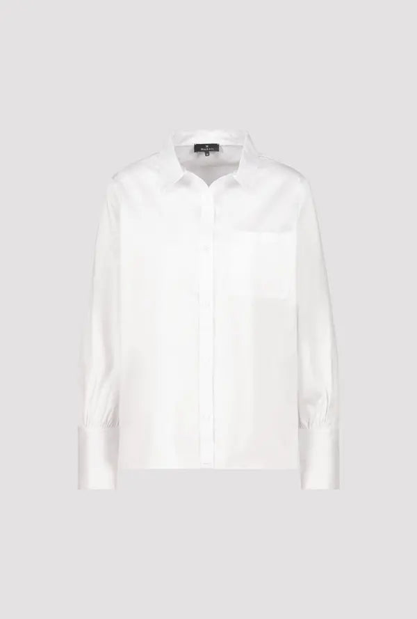 Monari White Soft Cotton Blouse