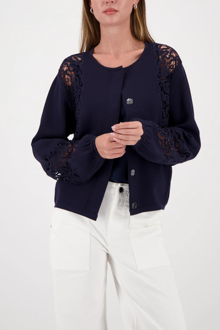 Monari Navy Lace Cardigan