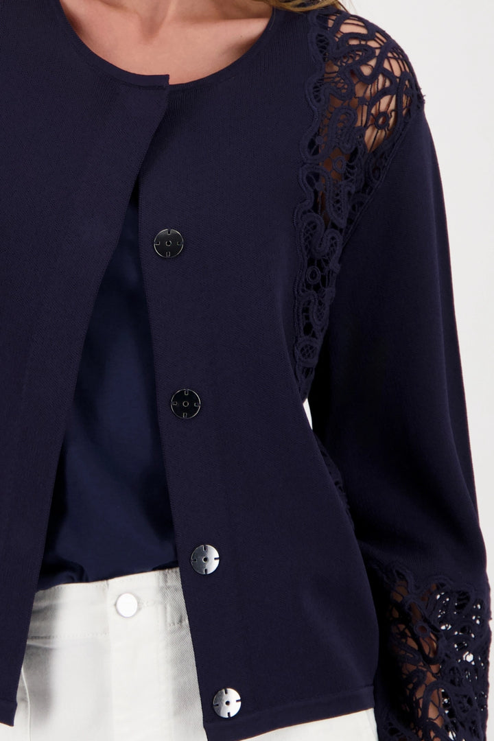 Monari Navy Lace Cardigan
