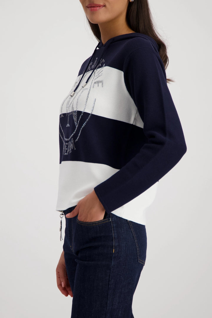 Monari Navy Knitted Jumper