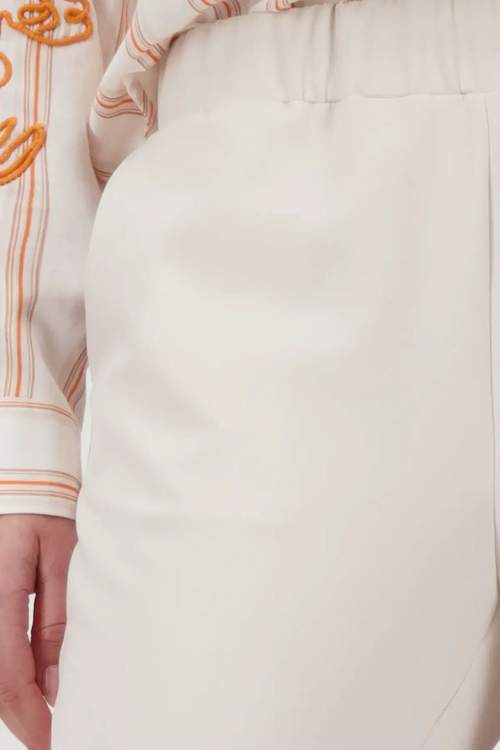 Monari Beige Straight Leg Trousers