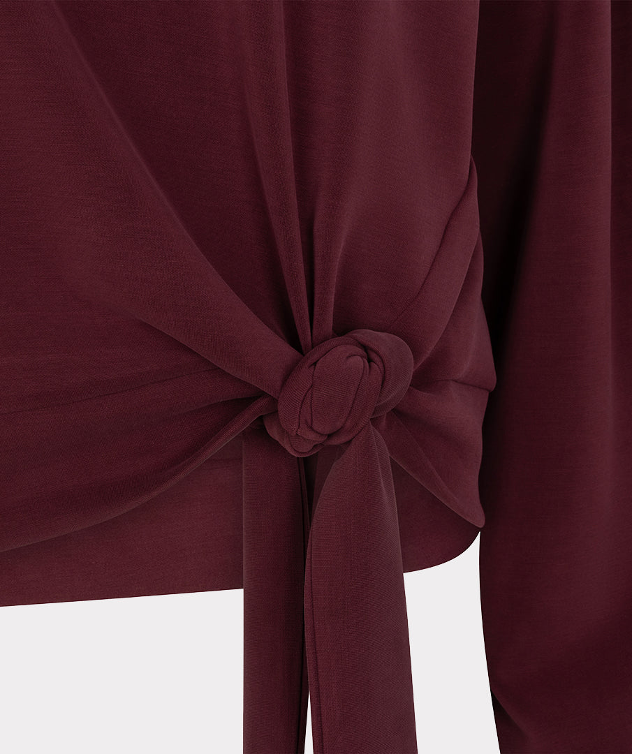 EsQualo Knot Detail Jumper, Merlot