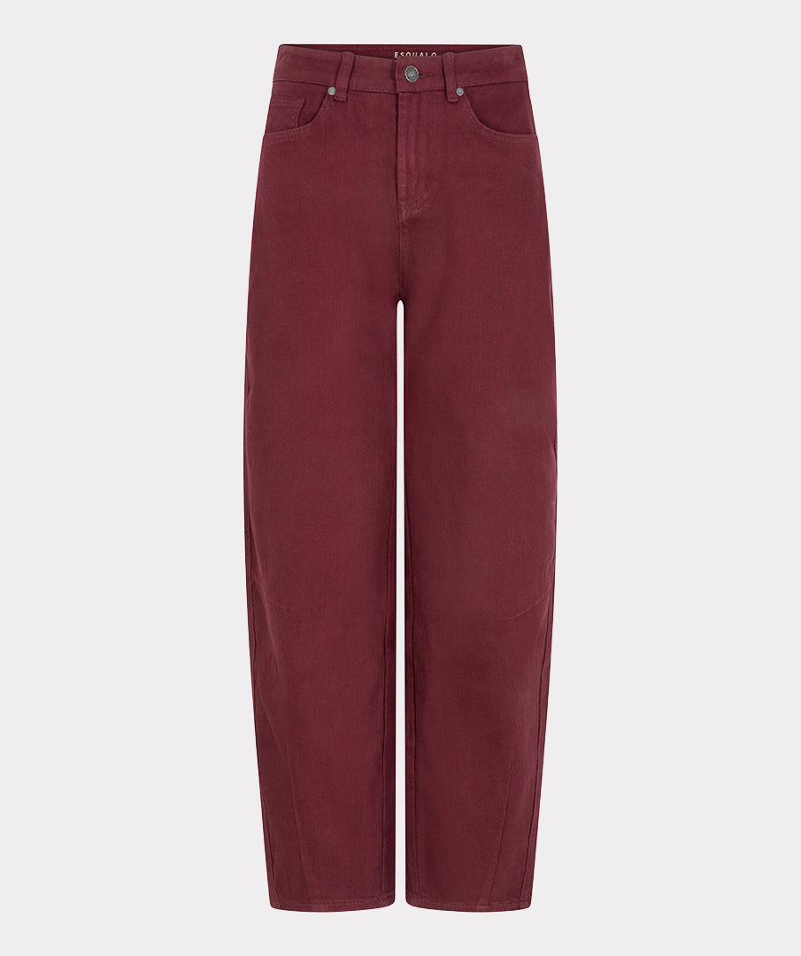 EsQualo Barrel Denim Jeans, Merlot